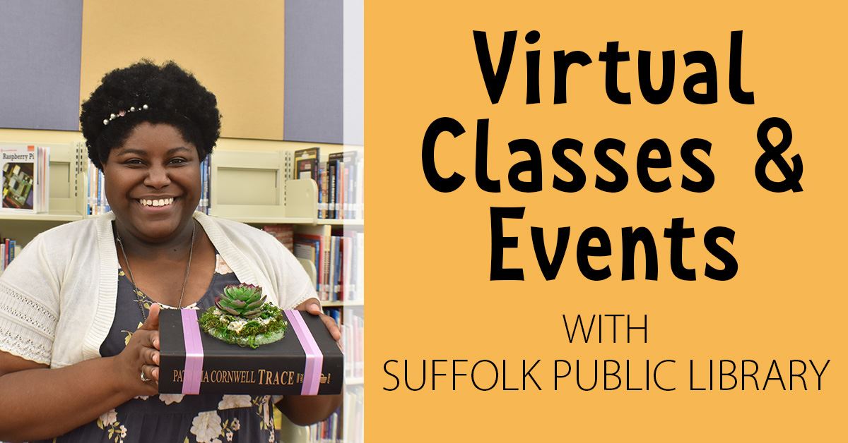 Library staff holding succulent book planter